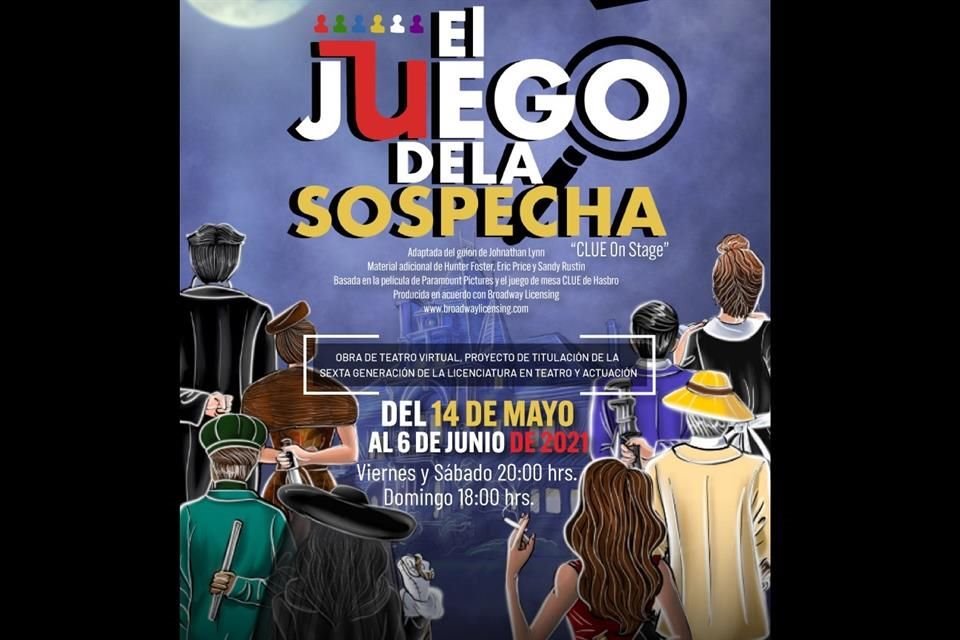 Alumnos de la licenciatura en Teatro y Actuación de la Anáhuac se titulan con la obra virtual 'El juego de la sospecha'.