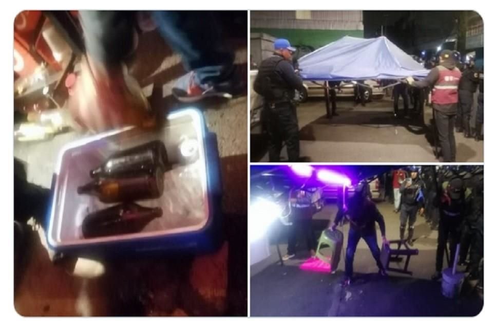 'Se llevó a cabo la visita de 5 puntos con denuncia ciudadana por venta de bebidas alcohólicas sobre la vía pública 'chelerías' en la alcaldía Coyoacán', indicó.