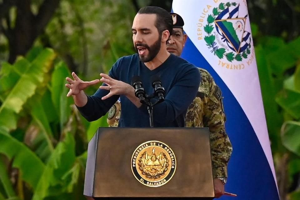 El Presidente de El Salvador, Nayib Bukele, habó frente a alrededor de 14 mil soldados el 23 de noviembre del 2022.
