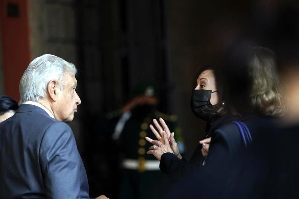 La vicepresidenta estadounidense, Kamala Harris, se reunió el martes con Andrés Manuel López Obrador.