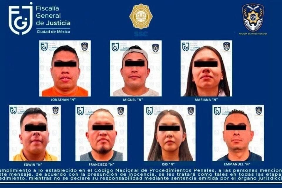 Los siete policías, cinco hombres y dos mujeres estarán en los reclusorios Norte y Santa Marta, respectivamente. 