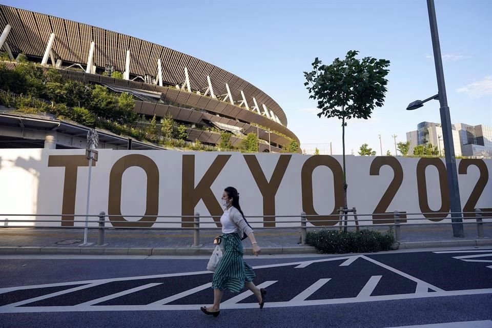 Vista exterior del Nuevo Estadio Nacional de Japón, que será usado para la inauguración de los Juegos Olímpicos.