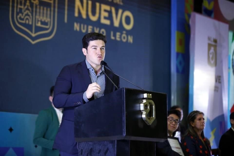 Samuel García, Gobernador de Nuevo León, dio un discurso en el que dejó ver sus aspiraciones presidenciales.