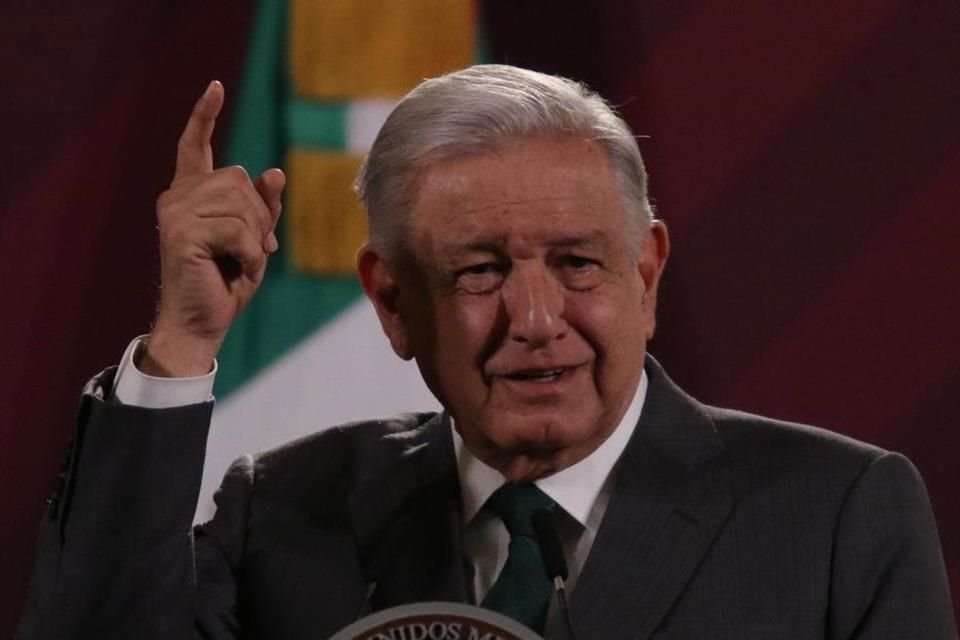 El Presidente López Obrador en conferencia.