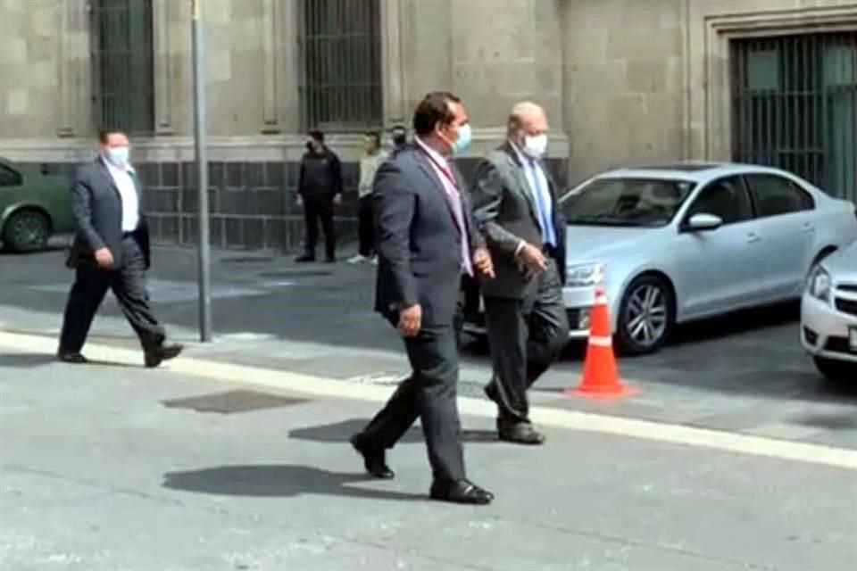 El empresario Carlos Slim acudió este martes a Palacio Nacional.