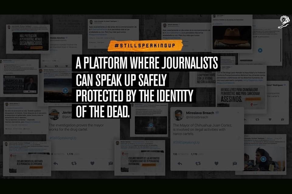 La plataforma está diseñada para que los periodistas mexicanos publiquen sus investigaciones con la identidad de sus colegas asesinados.