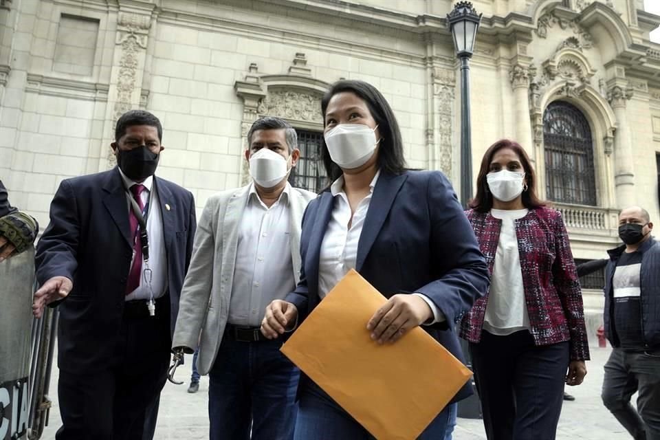 Fujimori acudió a la sede presidencial de Perú para hacer la solicitud de una auditoría externa.