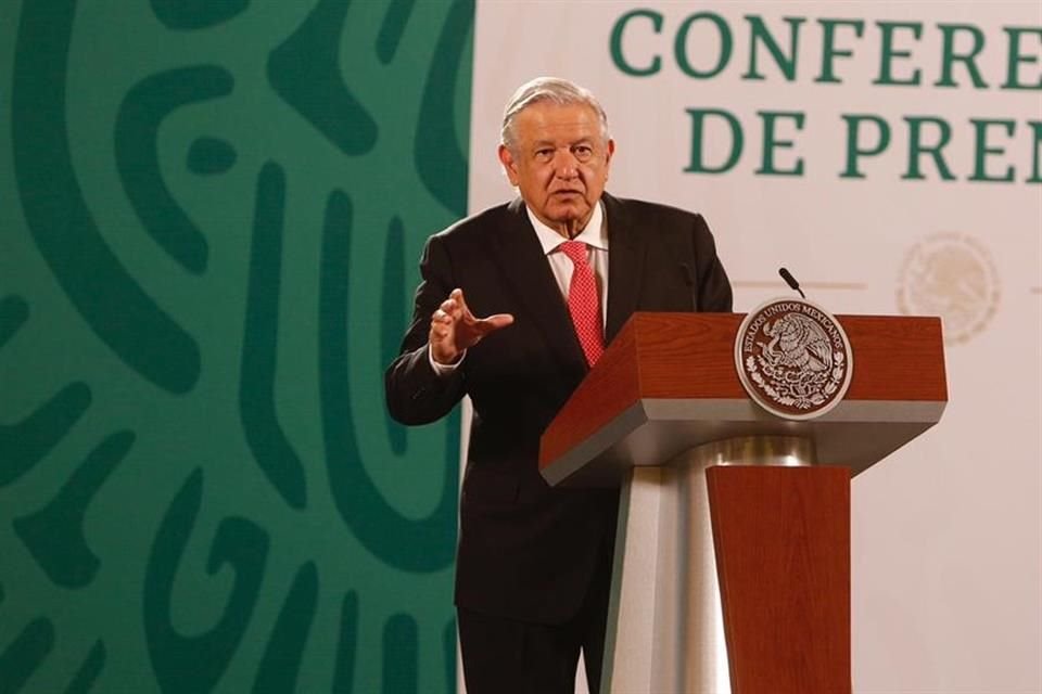 El Presidente López Obrador en conferencia matutina.
