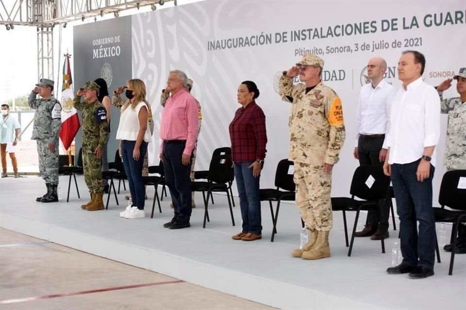 Durante inauguración de cuartel de GN en Sonora, AMLO dijo que 'mafia' no puede comprar a miembros de su Gobierno porque no tienen precio.