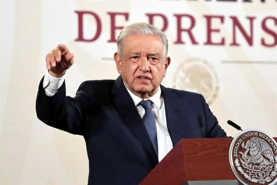 El Presidente López Obrador en conferencia de prensa.