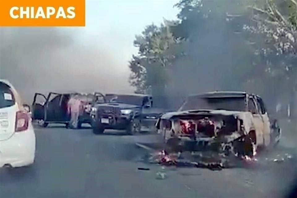 El pasado 25 de marzo, la carretera 190, en su tramo de Ocozocoautla-Berriozábal, registró enfrentamientos y quema de vehículos en Chiapas.