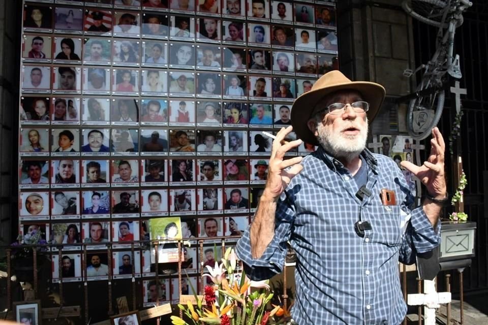 Javier Sicilia en el aniversario del Movimiento por La Paz Justicia y Dignidad en Cuernavaca, Morelos.