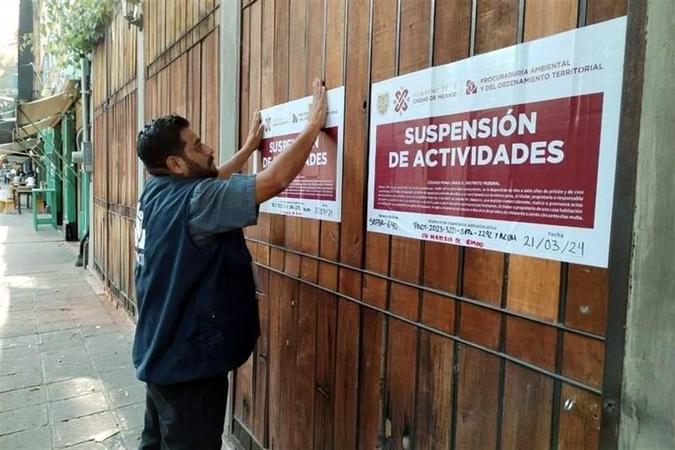 De acuerdo con la PAOT, el establecimiento en Querétaro 217 estará suspendido hasta que se adecuen las medidas.