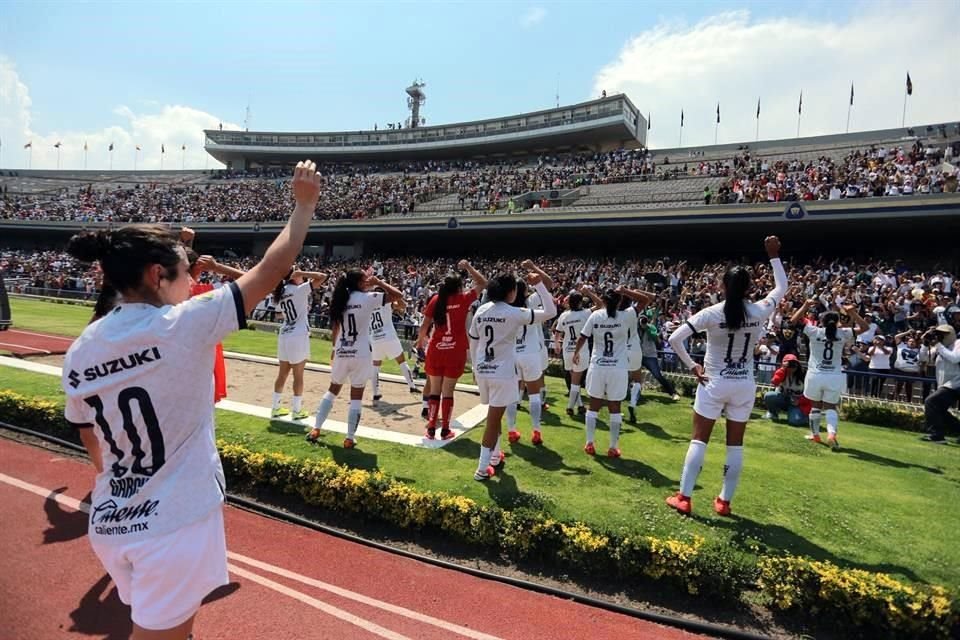 El último juego en el que Pumas recibió afición fue de la categoría femenil.