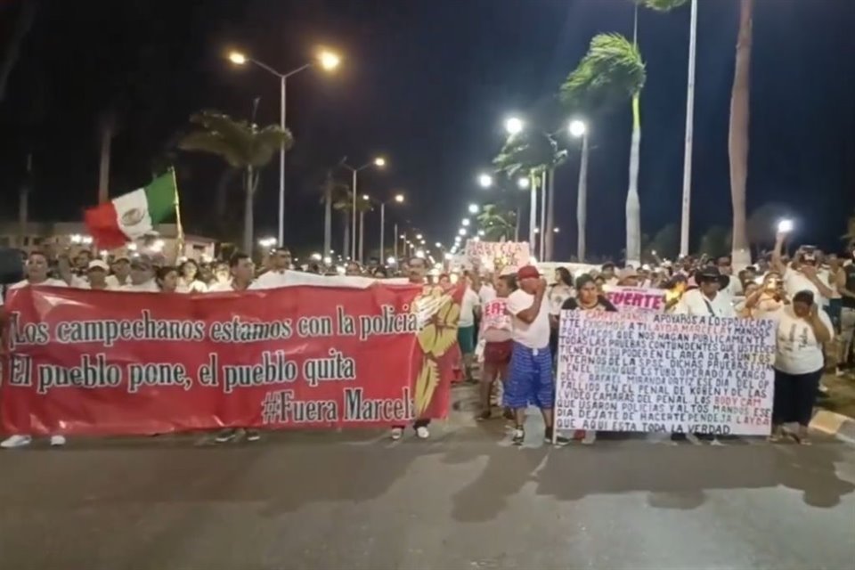 Miles de personas volvieron a salir a calles de Campeche el pasado fin de semana para exigir dignificación de Policía y destitución de la titular de Seguridad.