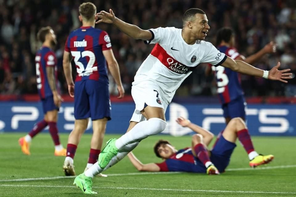 Con doblete de Kylian Mbappé, el PSG goleó de visita 4-1 al Barcelona y con un global de 6-4 avanzó a las Semifinales de Champions League.