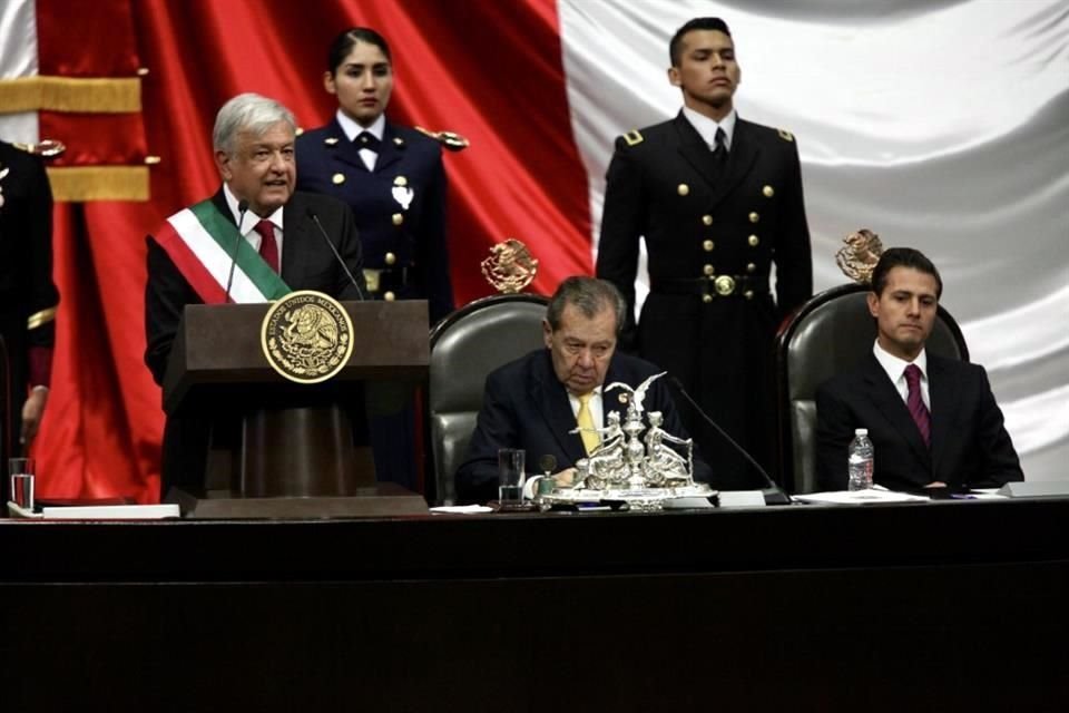 El ex Mandatario durante la toma de posesión de Andrés Manuel López Obrador en 2018.