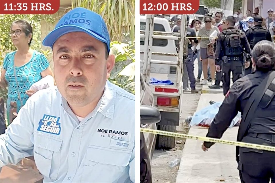 El Alcalde panista Noé Ramos, que buscaba la reelección, hizo ayer un enlace en video mientras comía 'unos tamalitos'. Minutos después, fue asesinado mientras hacía un recorrido.