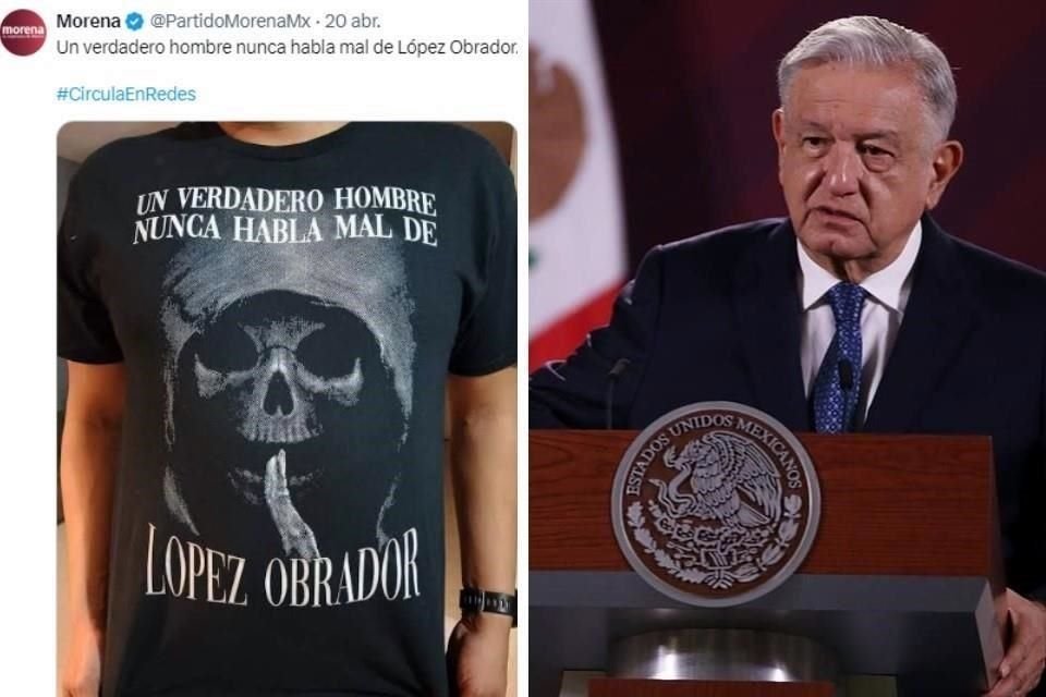 Morena causó polémica en redes sociales por difundir una imagen de la Santa Muerte con la leyenda alusiva a AMLO.