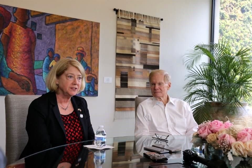Pamela Melroy y Bill Nelson sostuvieron un encuentro con la prensa la tarde del martes.