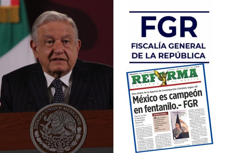 La FGR se disculpó porque uno de sus mandos dijo que México era campeón en fentanilo, 7 horas después del reclamo de AMLO al Fiscal Gertz.