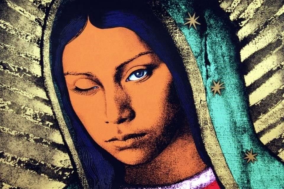 La Vírgen de Guadalupe es un motivo recurrente en su obra. Es representativo su diseño donde guiña un ojo a quien la observa. 'Mi madre era guadalupana', recuerda López Castro, 'y de muy pequeño me llevaba a la Basílica. 'Pórtese serio', me decía'.