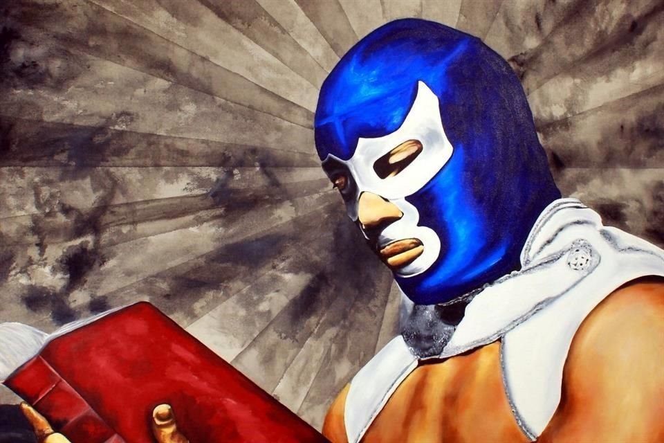 Nacido como Alejandro Muñoz Moreno el 24 de abril de 1922, en Rinconada, Nuevo León, Blue Demon conquistó la imaginación popular con sus hazañas sobre el ring. En la imagen, obra de Israel Balbuena.