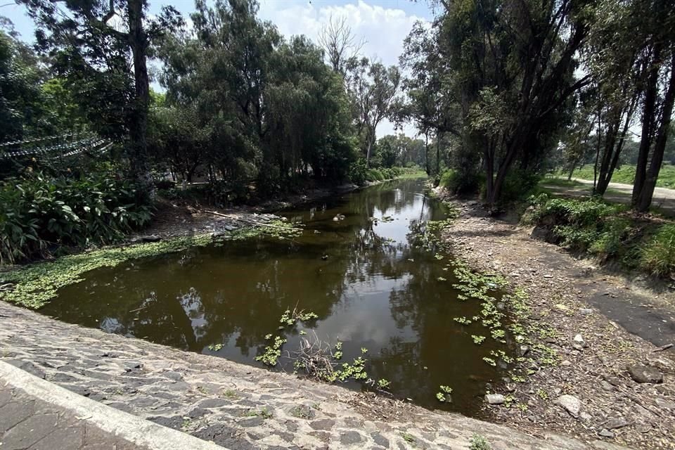 El Canal Nacional tiene un bajo nivel de agua en su caudal en este verano.