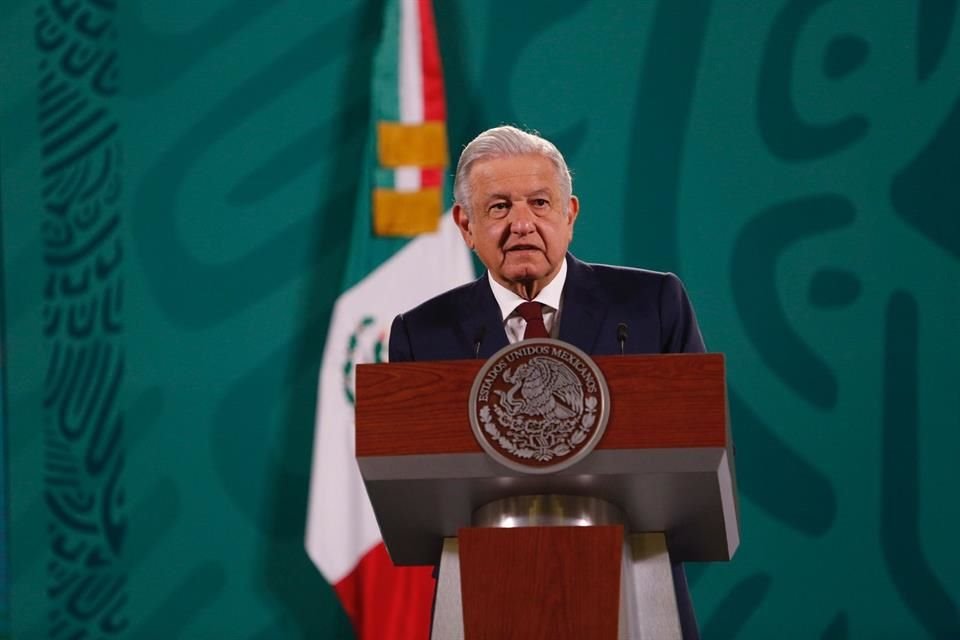 El Presidente Andrés Manuel López Obrador en conferencia matutina.