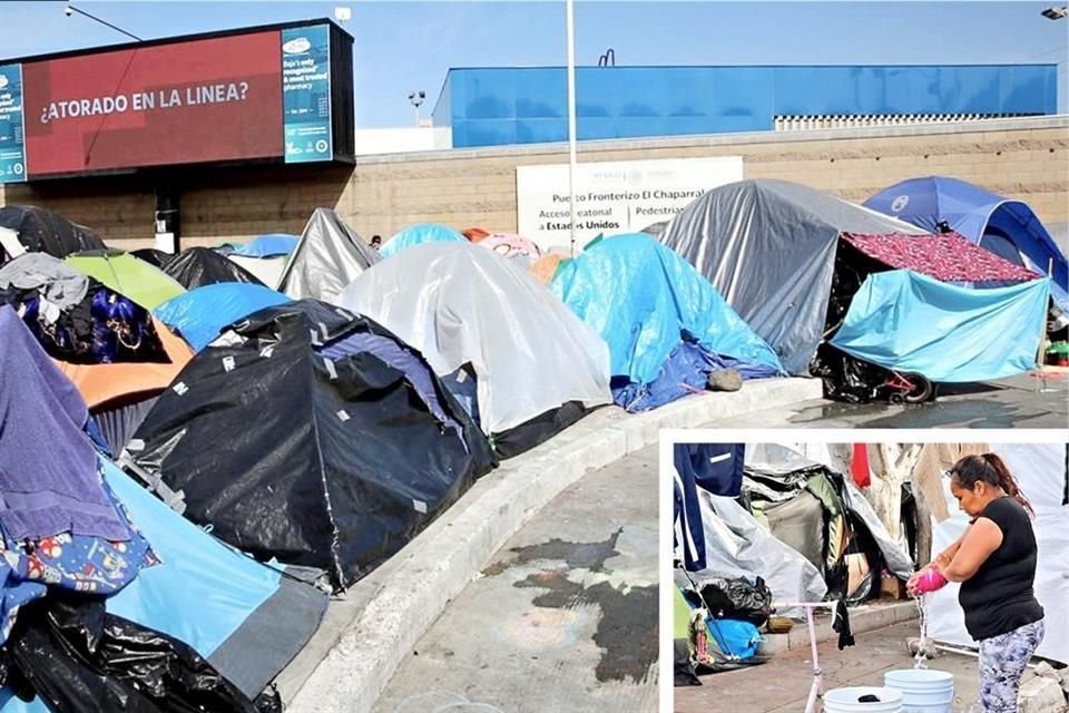 Gobierno de Tijuana protestó por desatención federal a migrantes que acampan en puerto El Chaparral, mientras esperan respuesta de EU.
