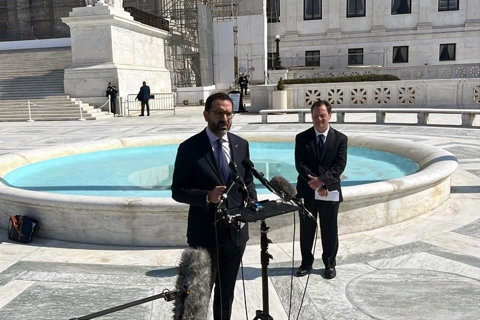Pablo Arrocha, consultor jurídico de la SRE, en un mensaje tras una audiencia en la Suprema Corte de Justicia de EU.