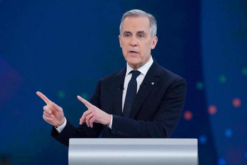 El Primer Ministro canadiense Mark Carney durante el Debate Federal de Líderes el 17 de abril del 2025.
