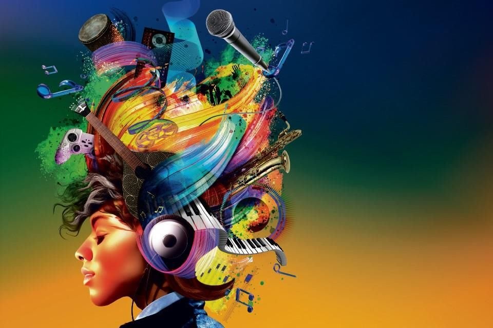 En el cine, el entretenimiento, la tecnología, la moda, los videojuegos y otros sectores la música está presente y la propiedad intelectual fomenta su presencia.