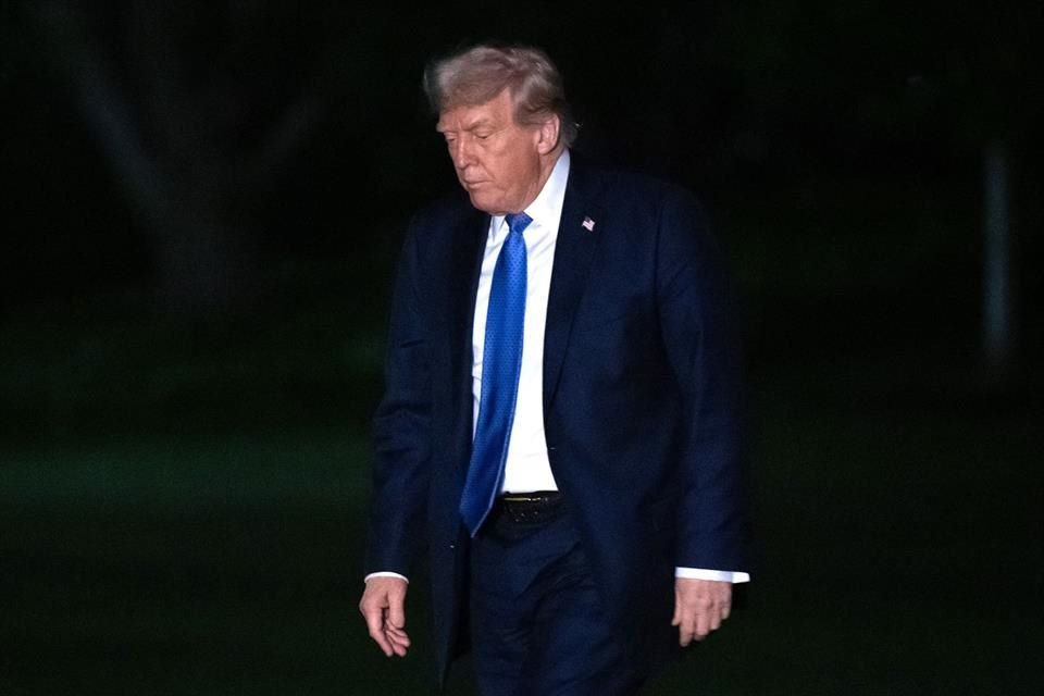 El Presidente Donald Trump a su llegada a la Casa Blanca en Washington DC, el 24 de abril del 2025.