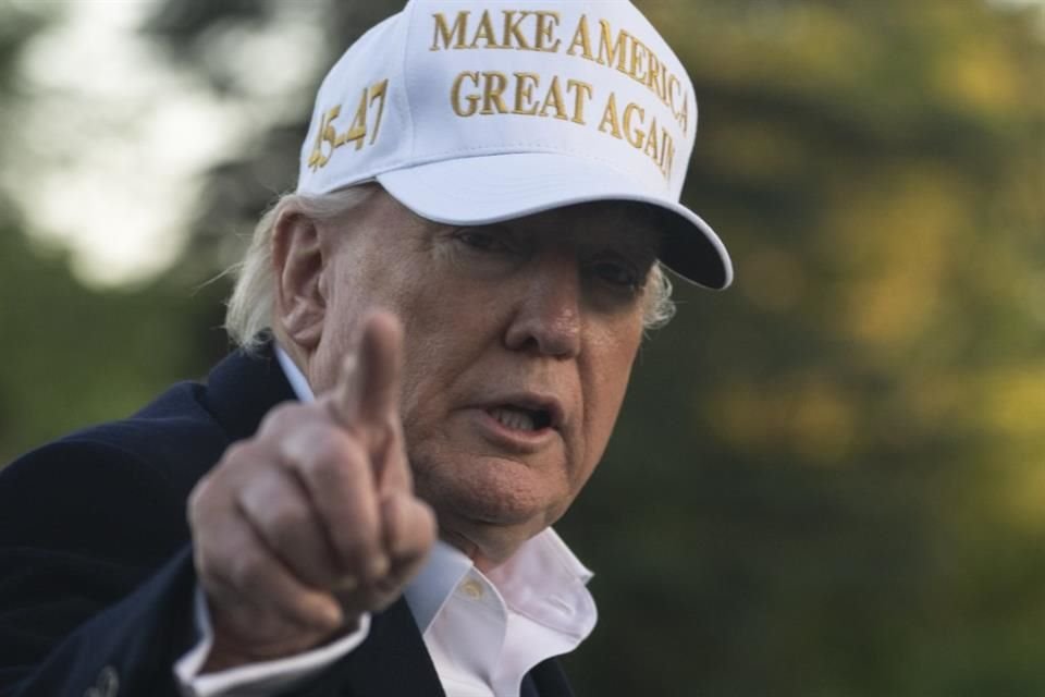 El Presidente Donald Trump a su llegada a la Casa Blanca, el 27 de abril del 2025.