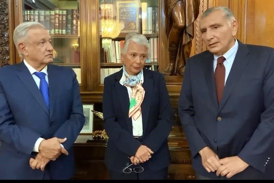 AMLO, Olga Sánchez Cordero y Adán Augusto López.