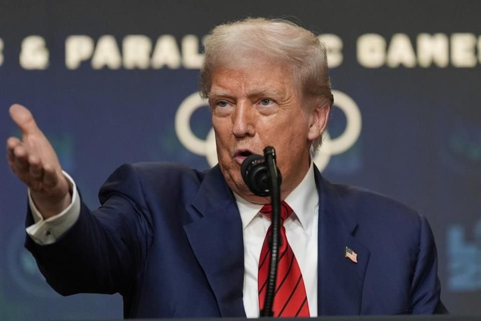 El Presidente Donald Trump durante una firma de orden ejecutiva en Washington, el 5 de agosto del 2025.