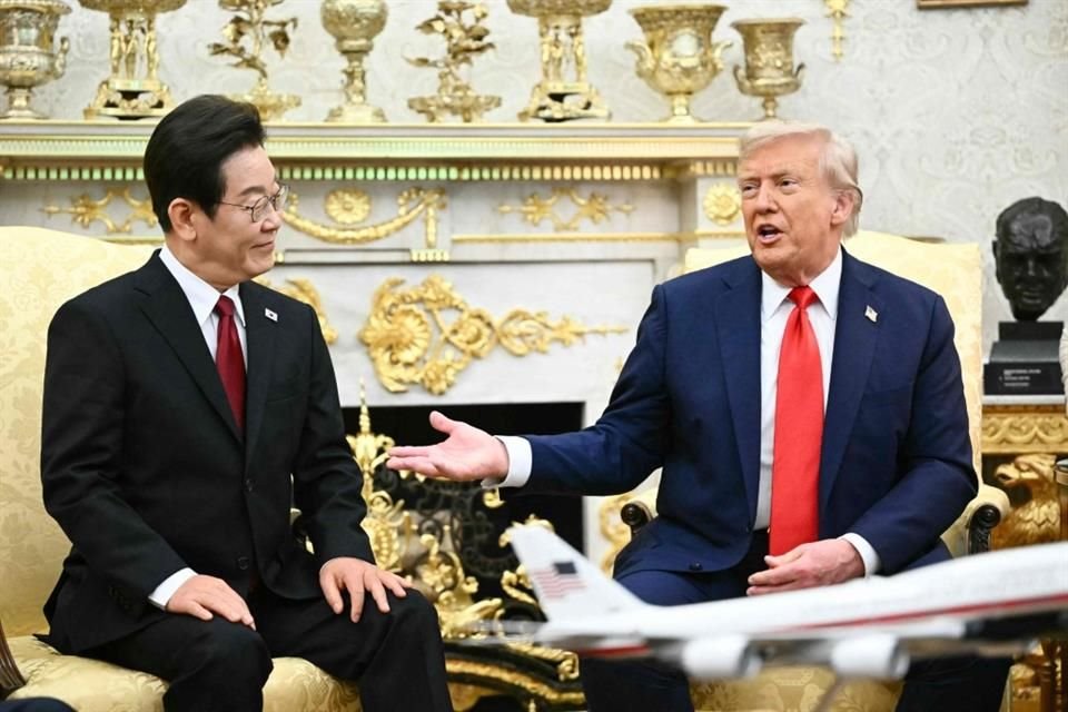El Presidente Donald Trump se reunió con su homólgo Lee Jae Myung en la Casa Blanca, el 25 de agosto del 2025.