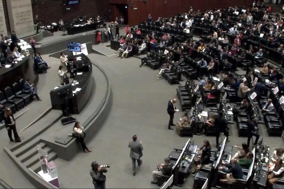Aspecto de la sesión de este martes en el Palacio Legislativo de San Lázaro.